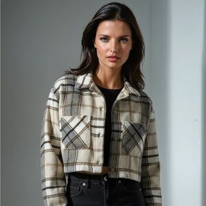 For the Republic Plaid Shacket